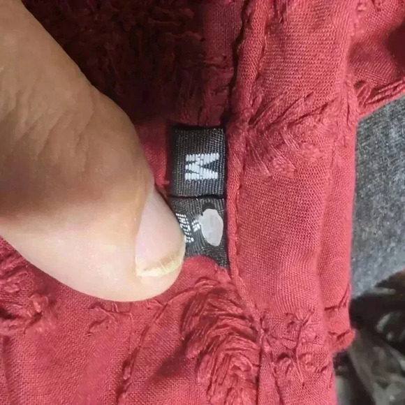 Maroon Chikankari Hand embroidered kurtis Full Jaal sz M made in India 34in long - Picture 5 of 5